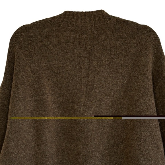 Nanushka Wool Alpaca Cardigan Medium Grandpa Preppy Oversize Old Money Brown - Picture 5 of 11